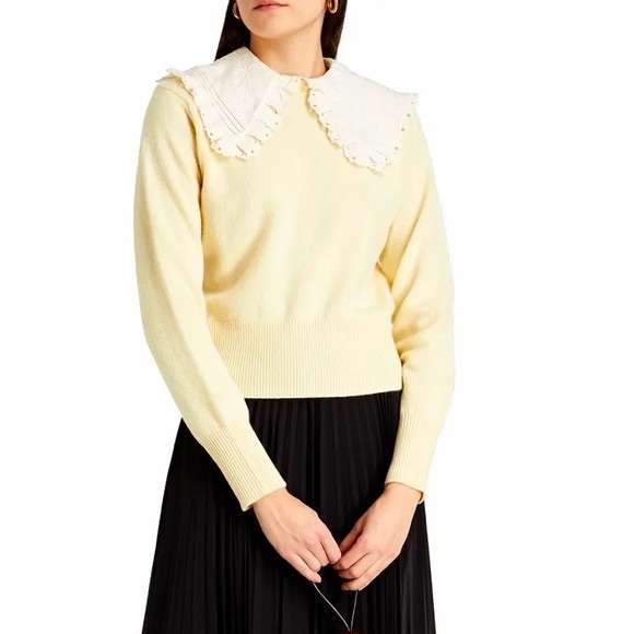 Tweed Pilgrim Collar Sweater - Picture 2 of 5